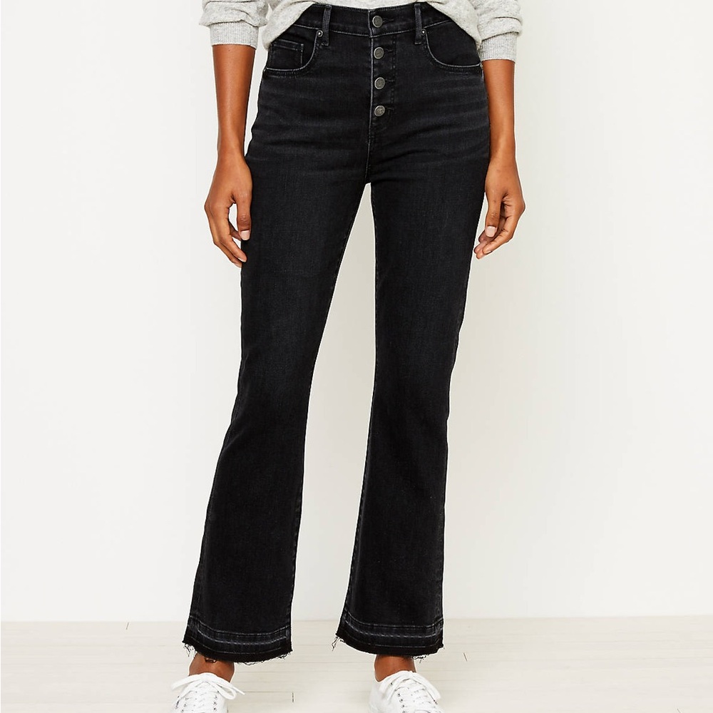 Loft high waist flare crop